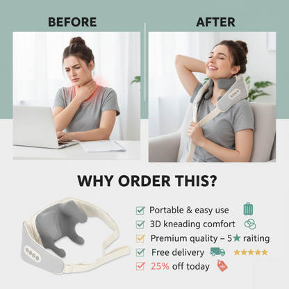3D Head & Shoulder Kneading Massager